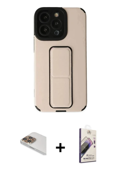 MARSİLYAN™- iPhone 13 Pro Max Kılıf Çekirdek Yansıma - Siyah Bilvis 3D Mat Cam Ekran Koruyucu + Pers Alüminyum Kamera Le ürün görseli 1
