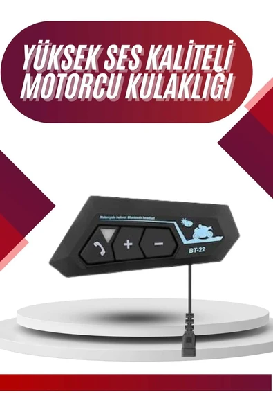 Intercom Bluetooth Kask Kulaklık Motosiklet Kulaklık 5.0 Bluetooth ürün görseli 1