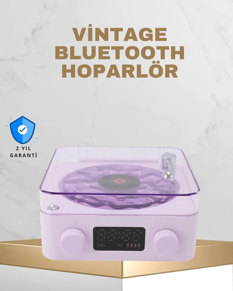 Retro Pikap Tasarımlı Bluetooth Hoparlör – Projektörlü Şarjlı Lamba ürün görseli 1