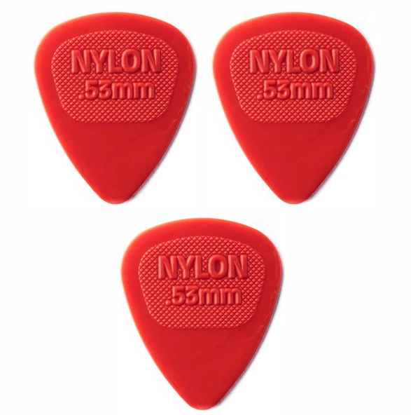Jim Dunlop 443R.53 Gitar Pena 3 Adet 0,53 mm. Nylon Midi ürün görseli 1