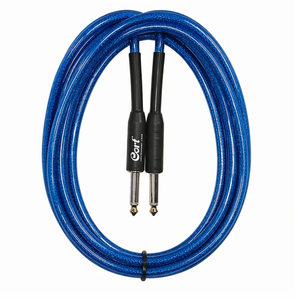 Cort CA525BL Mavi Gitar Kablo Gürültüsüz 4,5 M (Noisless) Nude Cable Şeffaf ürün görseli 1