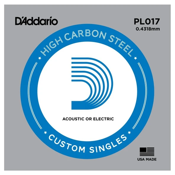 DADDARIO PL017 ELEKTRO VE AKUSTİK TEK TEL, G-(SOL), HIGH CARBON ürün görseli 1