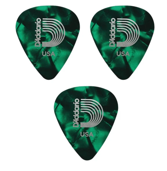 Daddario 1CAP4-GR 3 Adet Gitar Pena 0.70 mm Yeşil Medium ürün görseli 1