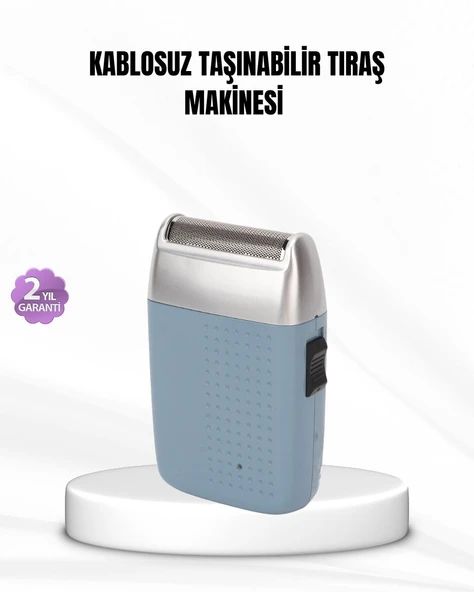 Taşınabilir Şarjlı Tıraş Makinesi – Kuru Kullanım, Özel Sakal Başlıkları ürün görseli 1