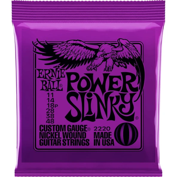 Ernie Ball P02220 Elektro Gitar Teli Power Slinky 011 Set ürün görseli 1