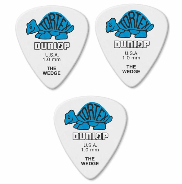 Jim Dunlop 424R100 Gitar Pena 3 Adet 1 mm. Tortex Wedge ürün görseli 1