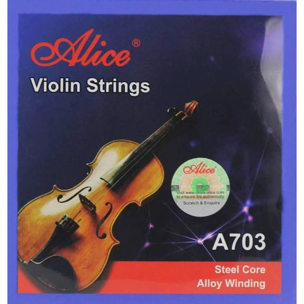 Alice A-703A 1 Takım Keman Teli Takım A703 ürün görseli 1