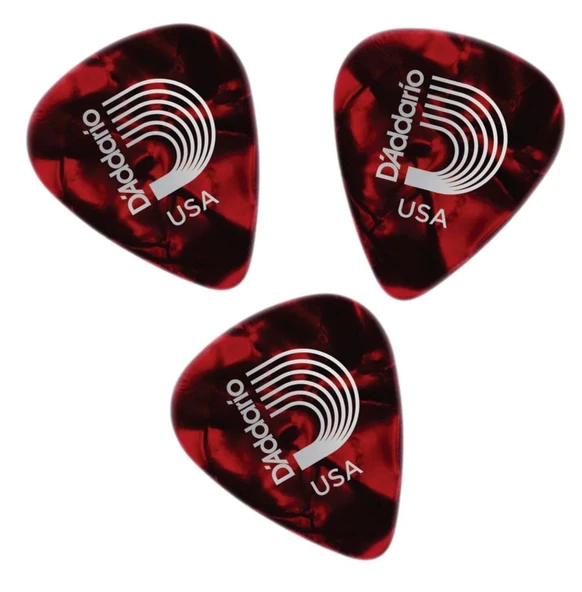 Daddario 1CAP4-RD 3 Adet Gitar Pena 0.70 mm Kırmızı Medium ürün görseli 1