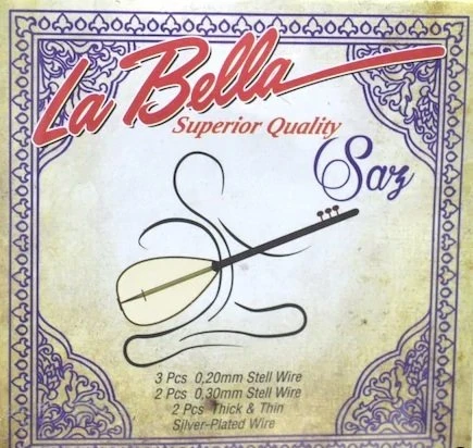La Bella LBH-20 Uzun Sap Saz Teli - 0.20 Uzun Bağlama Teli Takım ürün görseli 1