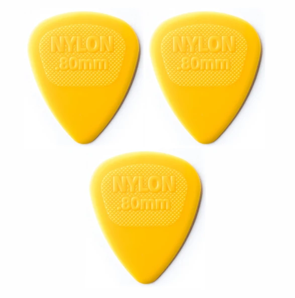 Jim Dunlop 443R.80 Gitar Pena 3 Adet 0,80 mm. Nylon Midi ürün görseli 1