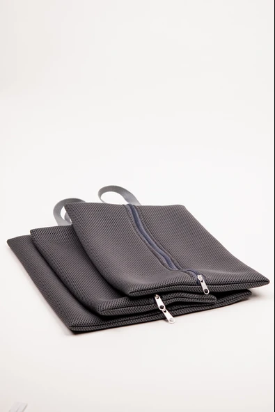 Valiz Organizer 6 Parça Düzenleyici Çanta Seti Gri Air Mesh File Kumaş Fermuarlı Çok Amaçlı ürün görseli 1