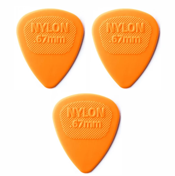 Jim Dunlop 443R.67 Gitar Pena 3 Adet 0,67 mm. Nylon Midi ürün görseli 1