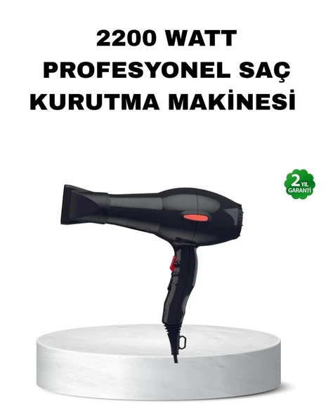 Profesyonel Saç Kurutma Makinesi – AC Motor, Soğuk Üfleme, 2 Hız Kademesi ürün görseli 1
