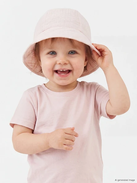 LCW baby Pembe Kız bebek Bucket Şapka ürün görseli 1