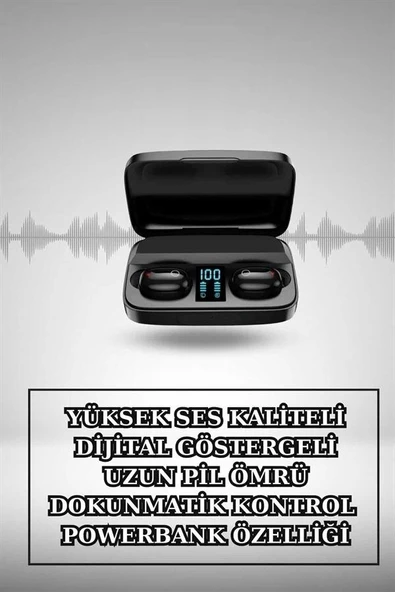 Kablosuz Bluetooth Kulaklık ve Kordon Hediyeli Akıllı Saat Nabız Ölçer Uzun Pil Ömrü ürün görseli 1