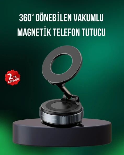 Alüminyum Gövdeli Manyetik Araç İçi Telefon Tutucu ürün görseli 1