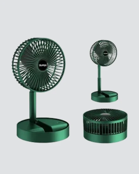 Katlanabilir Mini Fan – 3 Kademeli Soğutma, Şarjlı - Resim 2