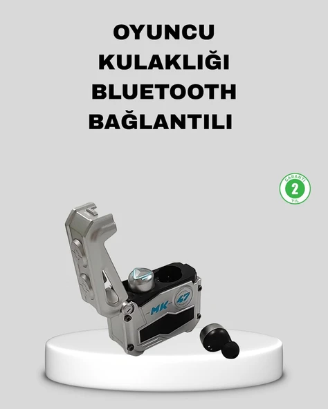 IPX5 Su Geçirmez Kablosuz Bluetooth Kulaklık – Powerbank Şarj Kutulu, Düşük Gecikmeli Oyun Modu ürün görseli 1