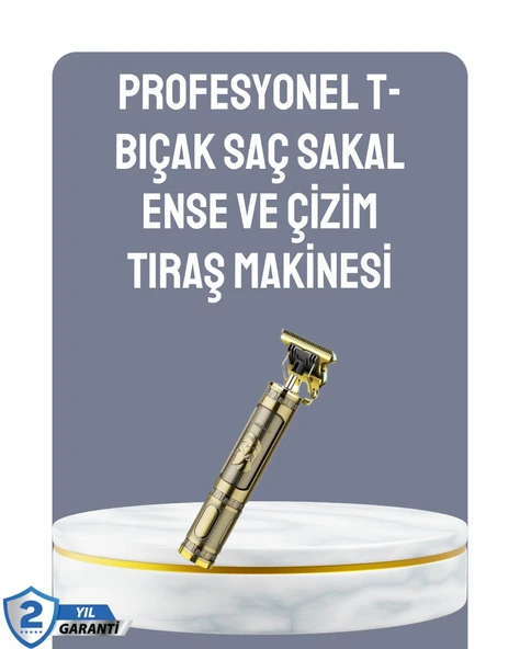 LCD Ekranlı Şarjlı Tıraş Makinesi Erkek Saç Sakal Kesme ürün görseli 1