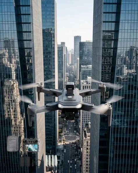 GPS ve Engel Sensörlü Katlanabilir Drone Uzun Uçuş Süresi ve Stabil Görüntüleme Teknolojisi ürün görseli 1