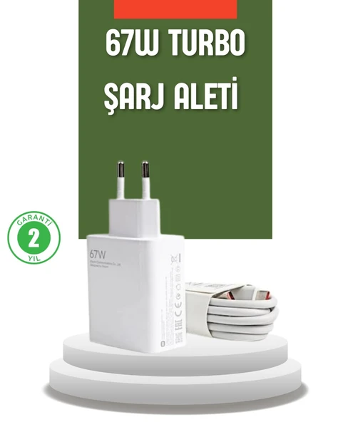 67 Watt Turbo Şarj Cihazı Redmi Note 10 11 12 Uyumlu ürün görseli 1