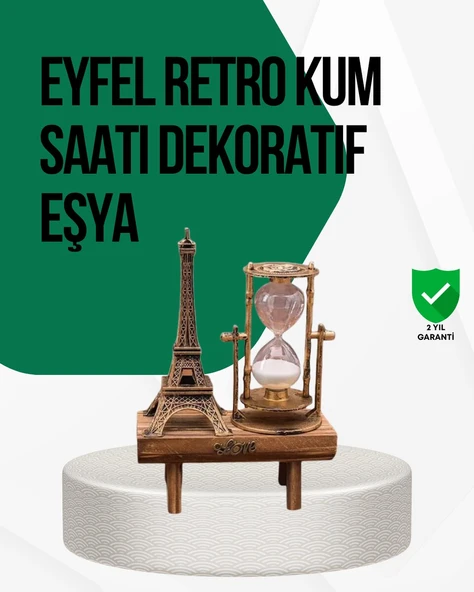 Ahşap Kum Saati – Vintage Tasarımlı Masa Dekoru ürün görseli 1