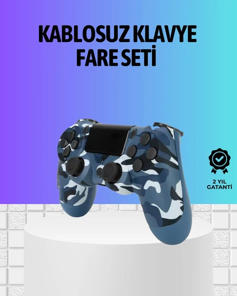 Şarjlı Kablosuz PS4 Oyun Kolu Titreşimli Hassas Kontrol ürün görseli 1