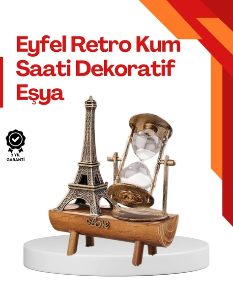 Masa Üstü Ahşap Kum Saati – Dekoratif, Dayanıklı ve Şık ürün görseli 1
