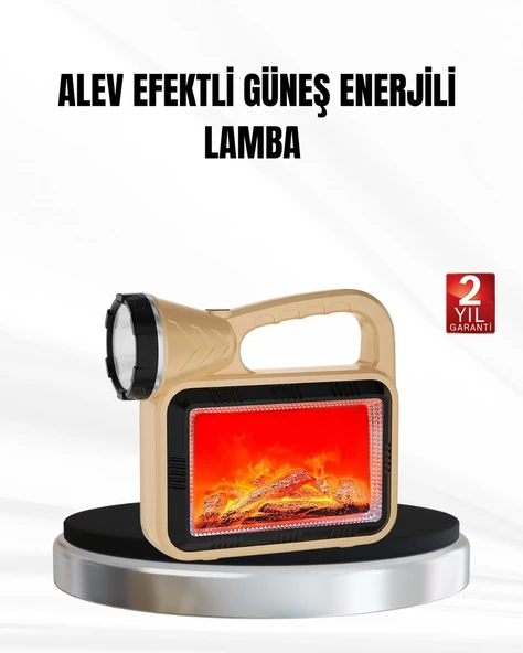 Solar Alev Işığı COB Teknolojili Taşınabilir El Feneri ve Kamp Lambası ürün görseli 1