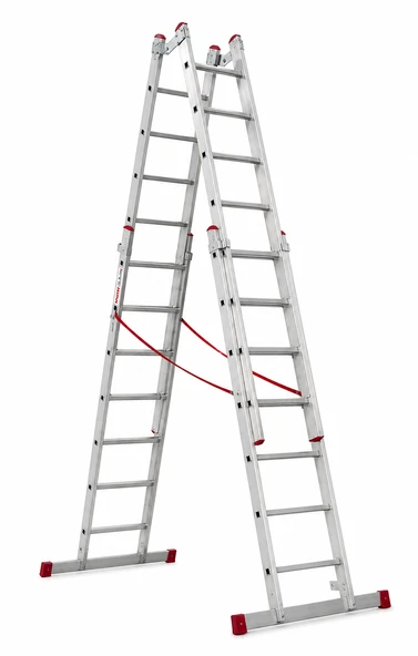 A Tipi Çift Sürgülü Merdiven 4.40 Metre  4x8 Basamaklı  Dayanıklı & Pratik ürün görseli 1