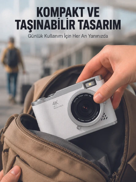 Taşınabilir Dijital Kamera Otomatik Odaklama ve Beauty Modu ürün görseli 1