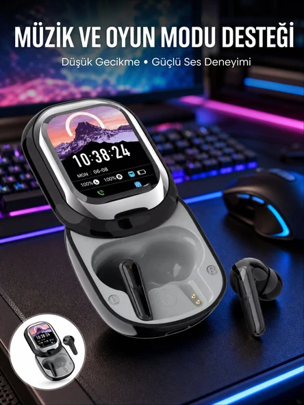 Kişiselleştirilebilir LED Ekranlı Bluetooth Kulaklık – Oyun & Müzik Modlu ürün görseli 1