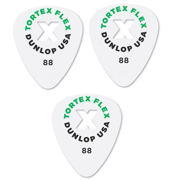 Jim Dunlop 428X0.88 Gitar Pena 3 Adet (0.88 mm) Tortex Flex X ürün görseli 1
