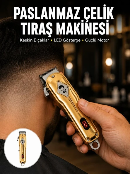 1800 mAh Bataryalı Uzun Kullanım Süreli Şarjlı Tıraş Makinesi Yeni Nesil ürün görseli 1