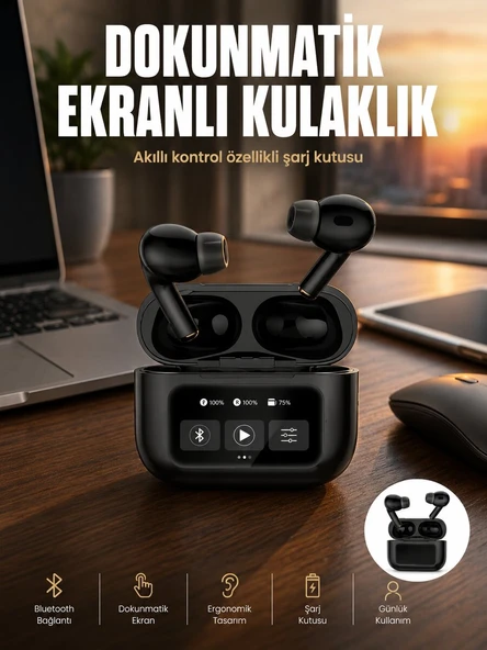 Yeni Nesil Pro Ekranlı Bluetooth Kulaklık 5.0 Bluetooth Yeni Nesil ürün görseli 1