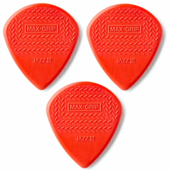 Jim Dunlop 471R3N Max Grip 3 Adet Jazz III Nyl ürün görseli 1