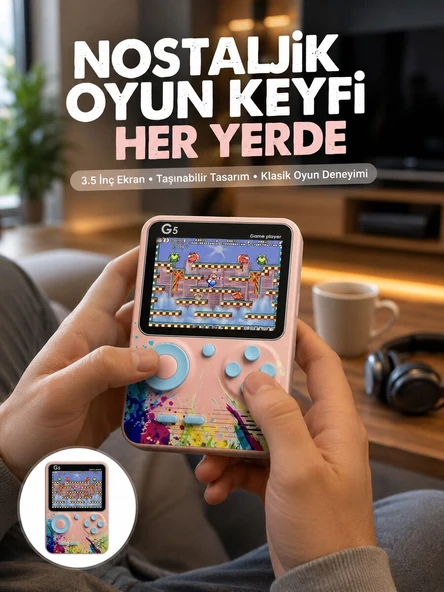 Game Box Mini 500 Adet Retro Oyun Taşınabilir Oyun Konsolu Yeni Nesil ürün görseli 1