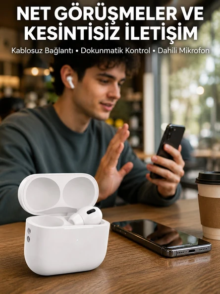Gürültü Engelleme Teknolojili Bluetooth Kulaklık – Adaptif Ses ve Uzun Pil Süresi Yeni Nesil ürün görseli 1