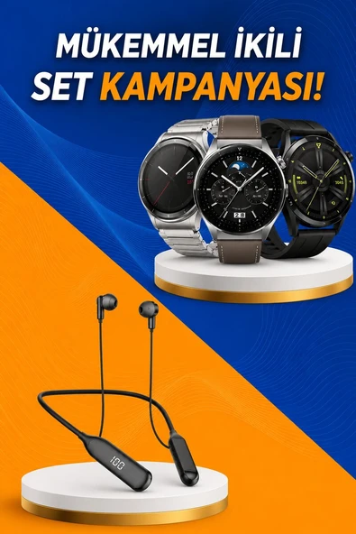 Alarm ve Titreşim Özellikli Akıllı Saat ve Mikrofonlu Kablolu Bluetooth Kulaklık 60 Saat ürün görseli 1