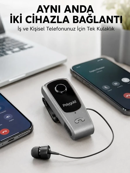 Mikrofonlu ve Ses Kontrollü Kablosuz Kulak İçi Kulaklık ürün görseli 1