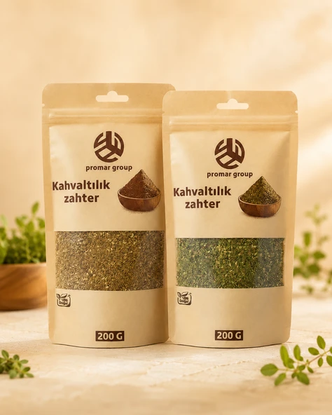 Promar Group Kahvaltılık Zahter Seti  Yeşil Zahter & Halep Kırmızı Zahter 2 x 200 G ürün görseli 1