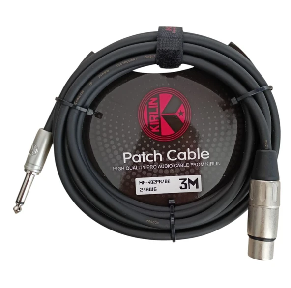 Kirlin MP-482PR-3MT Mikrofon Kablosu 24AWG, XLR F - 1/4'' MONO PLUG ürün görseli 1