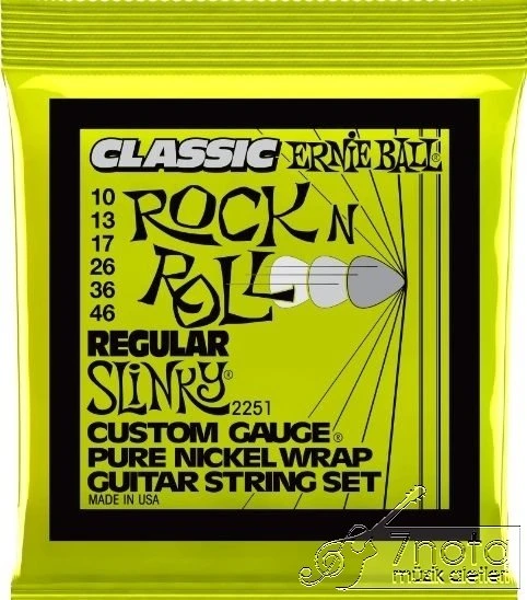 Ernie Ball P02251 Elektro Gitar Teli 10-46 Regular Slınky Classıc ürün görseli 1