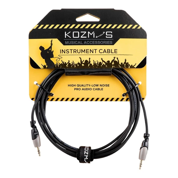 Kozmos KCL-160-3M 3,5mm Siyah/Gri Stereo 3mt Kablo ürün görseli 1