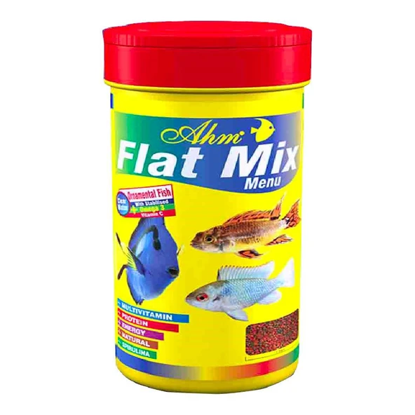 AHM Flat Mix Menü Balık Yemi 100ml - Resim 2