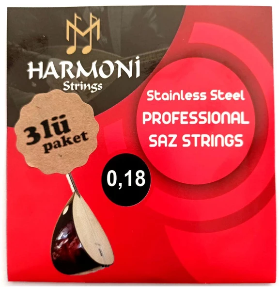 LongMoon 3BYC18 3 Takım Kısa Sap Bağlama Teli Takım 0.18 ürün görseli 1