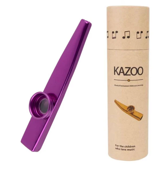 MK-01P Metal Kazoo Kutulu Alüminyum Alaşım Mor ürün görseli 1