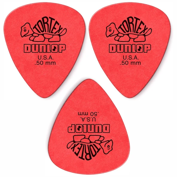 Jim Dunlop 418R.50 Tortex 3 Adet Standard Pena (0,50 mm) ürün görseli 1