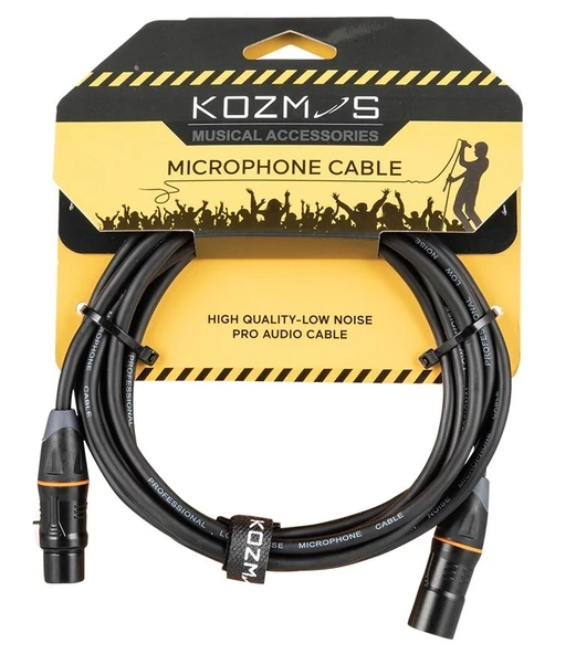 Kozmos KCL-020-3M Mikrofon Kablosu 3 Metre XLR XLR ürün görseli 1