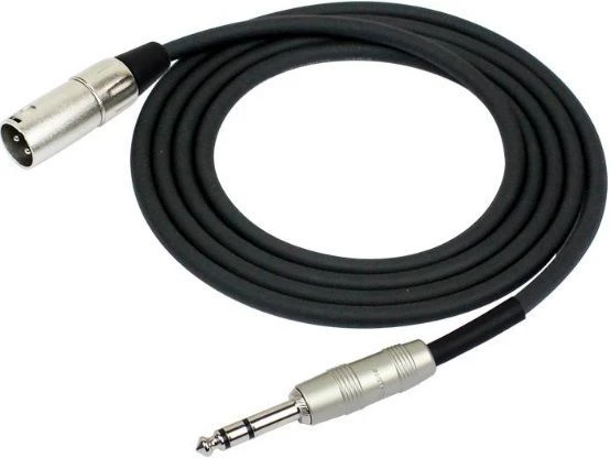 Kirlin MP-483PR-3M-BK 3 Metre XLR-TRS Stereo Kablo ürün görseli 1